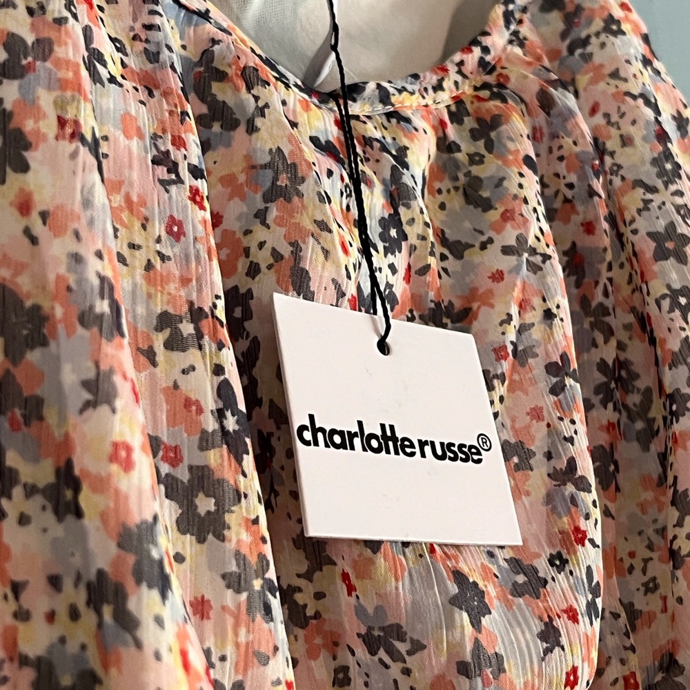 SELLING CHARLOTTE RUSSE DRESS 👗 SIZE XL FLORAL COLOR SLEEVELESS BNWT - Picture 13 of 16